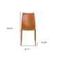 Set of Two Terra Cotta Upholstered Leather Dining Side Chairs