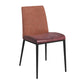 Set of Two Brown and Rust Stainless Steel Chairs