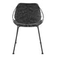 Set of Two Black Upholstered Fabric Dining Side Chairs