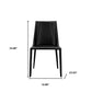 Black Upholstered Leather Dining Side Chair