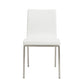 Set of Two Minimalist White Faux Faux Leather Chairs