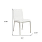 Set of Two Minimalist White Faux Faux Leather Chairs