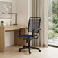 Blue and Black Adjustable Swivel Bungee Rolling Office Chair