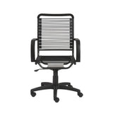 Black Adjustable Swivel Bungee Rolling Office Chair