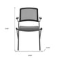 Set of Two Black Gray and Black Mesh Conference Office Chair
