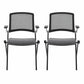 Set of Two Black Gray and Black Mesh Conference Office Chair