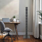 60" Dark Gray Metal Ten Shelf Modern Tower Bookcase