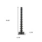 60" Dark Gray Metal Ten Shelf Modern Tower Bookcase