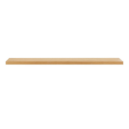75" Natural Wooden Wall Mounted Floating Shelf