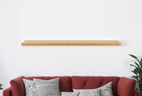 75" Natural Wooden Wall Mounted Floating Shelf