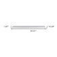 43" White Wooden Wall Mounted Floating Shelf