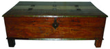 50" Brown Solid Wood Distressed Lift Top Coffee Table