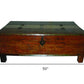 50" Brown Solid Wood Distressed Lift Top Coffee Table