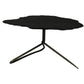 Set of Two Brown Stone and Iron Free Form Bunching Coffee Tables