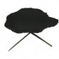 Set of Two Brown Stone and Iron Free Form Bunching Coffee Tables