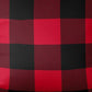 Red and Black Buffalo Plaid Throw Pillow