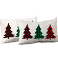 Set of 2 Christmas Tree Trio Plaid Lumbar Throw Pillows