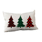 Set of 2 Christmas Tree Trio Plaid Lumbar Throw Pillows