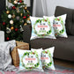 Set of Four 18" Green and White Tis The Season To Be Jolly Christmas Wreath Fabric Throw Pillows