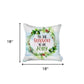 Set of Four 18" Green and White Tis The Season To Be Jolly Christmas Wreath Fabric Throw Pillows