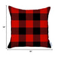 Red and Black Buffalo Plaid Throw Pillow Cover