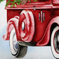 Merry Christmas Vintage Red Car Thow Pillow Cover