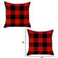 Set of 2 Red and Black Buffalo Plaid Throw Pillow Cover