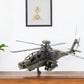 5" Green Metal Hand Painted Model Airplane Tabletop Sculpture