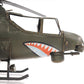 5" Green Metal Hand Painted Model Airplane Tabletop Sculpture
