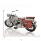 6" Grey Metal Hand Painted Decorative Motorcycle
