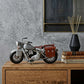6" Grey Metal Hand Painted Decorative Motorcycle