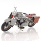6" Grey Metal Hand Painted Decorative Motorcycle