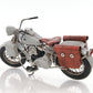 6" Grey Metal Hand Painted Decorative Motorcycle