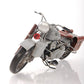 6" Grey Metal Hand Painted Decorative Motorcycle