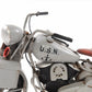 6" Grey Metal Hand Painted Decorative Motorcycle