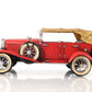 5" Red Metal Hand Painted Model Car Tabletop Sculpture