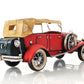 5" Red Metal Hand Painted Model Car Tabletop Sculpture