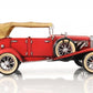 5" Red Metal Hand Painted Model Car Tabletop Sculpture
