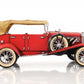 5" Red Metal Hand Painted Model Car Tabletop Sculpture