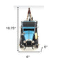 6" Blue And Black Metal Hand Painted Model Car