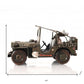 6" Army Green Metal Hand Painted Decorative Truck