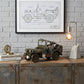 6" Army Green Metal Hand Painted Decorative Truck