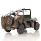 6" Army Green Metal Hand Painted Decorative Truck