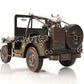 6" Army Green Metal Hand Painted Decorative Truck