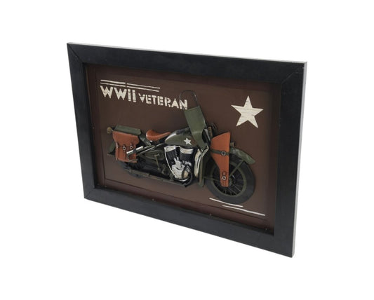 20" Green and Black Metal Hand Painted Figurine Tabletop Sculpture