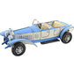 4" White Metal Hand Painted Model Car Tabletop Sculpture