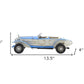4" White Metal Hand Painted Model Car Tabletop Sculpture