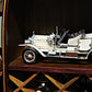 8" Silver Metal Hand Painted Model Car Tabletop Sculpture