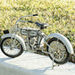 6" White Metal Hand Painted Model Motorcycle Tabletop Sculpture