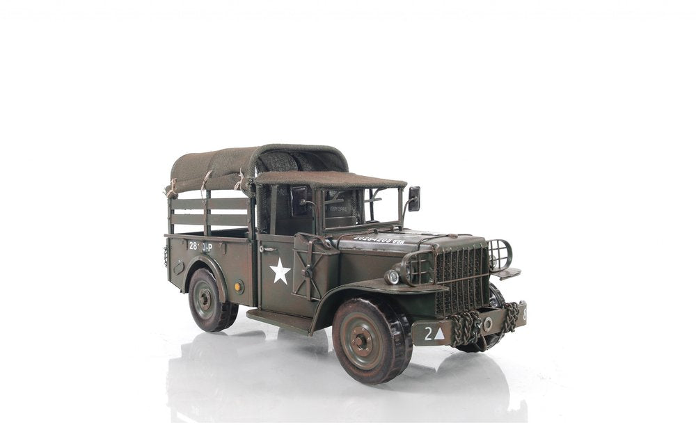 7" Green Metal Hand Painted Model Car